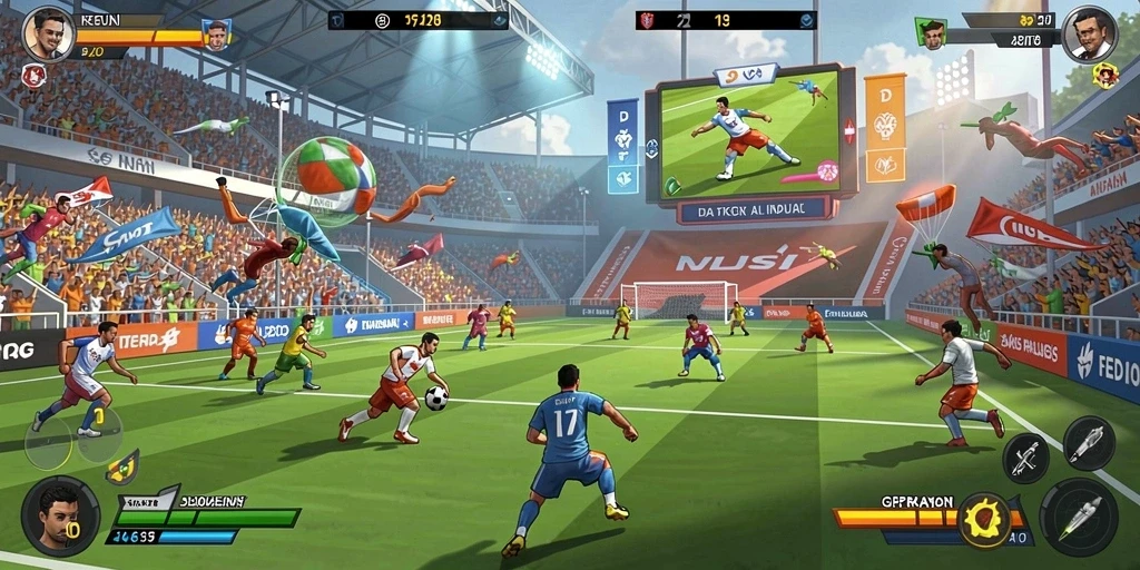 Tampilan awal permainan yang menarik dan penuh warna.