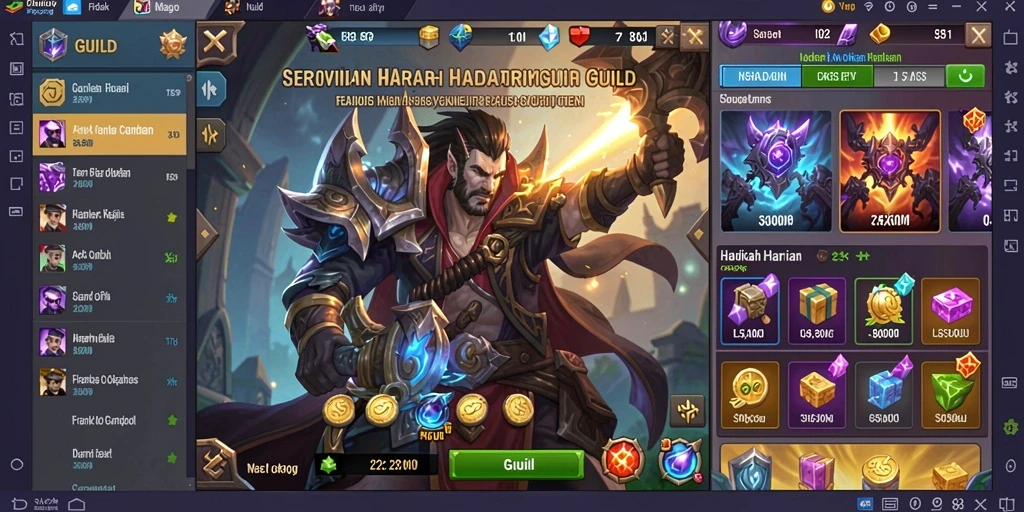 Screenshot menunjukkan karakter utama yang siap bertempur.