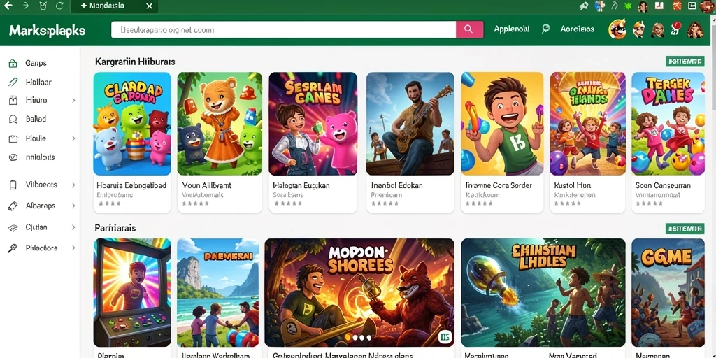 Menampilkan aksi seru dalam gameplay.