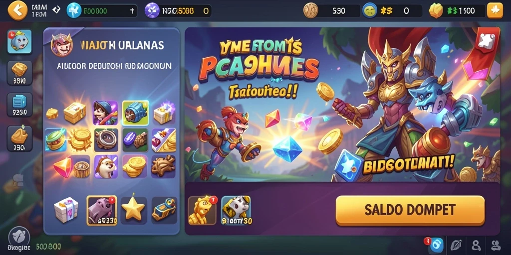 Tampilan awal permainan yang menarik perhatian.
