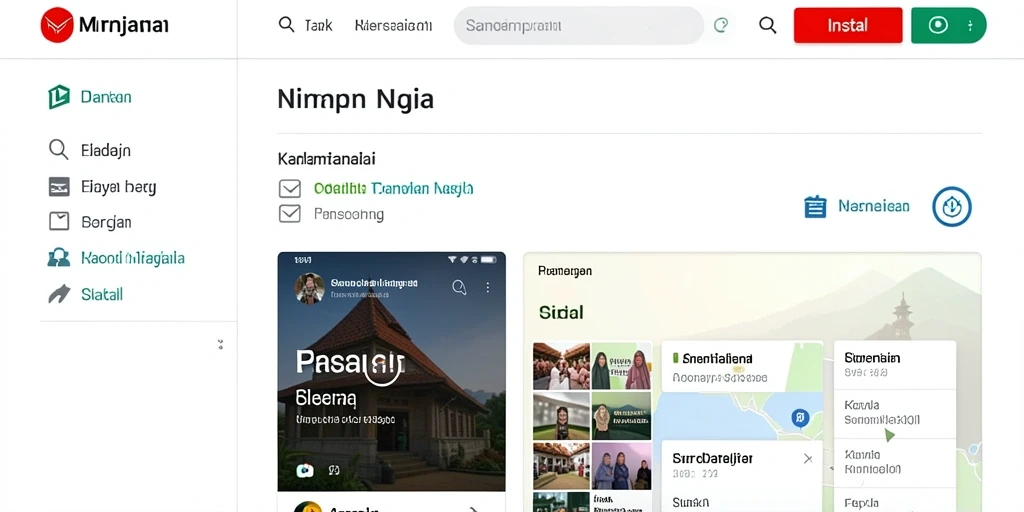 Tampilan awal yang menarik dengan menu navigasi yang mudah.