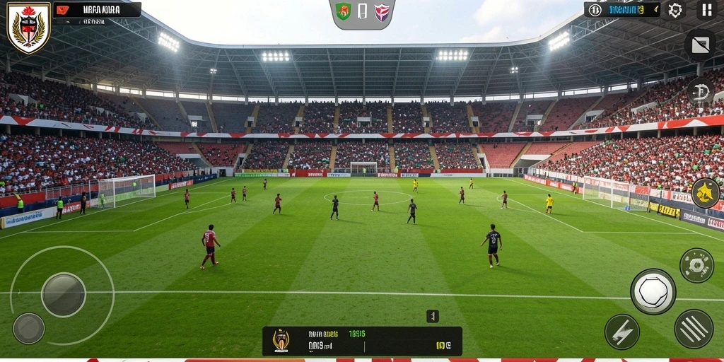 Screenshot menampilkan karakter utama dalam pertempuran epik.