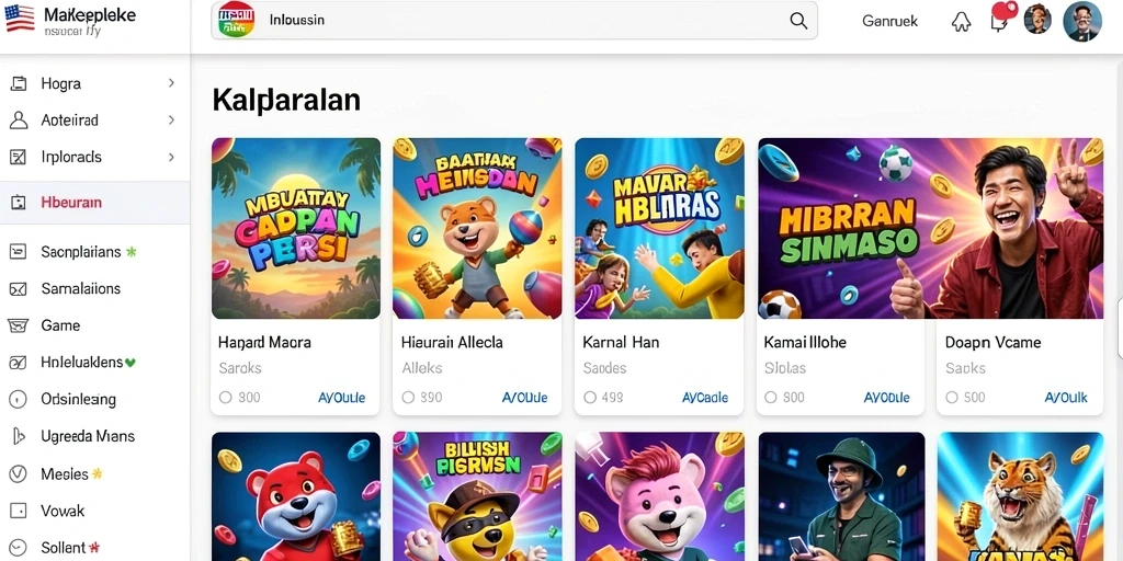 Tampilan awal permainan dengan karakter yang siap petualangan.